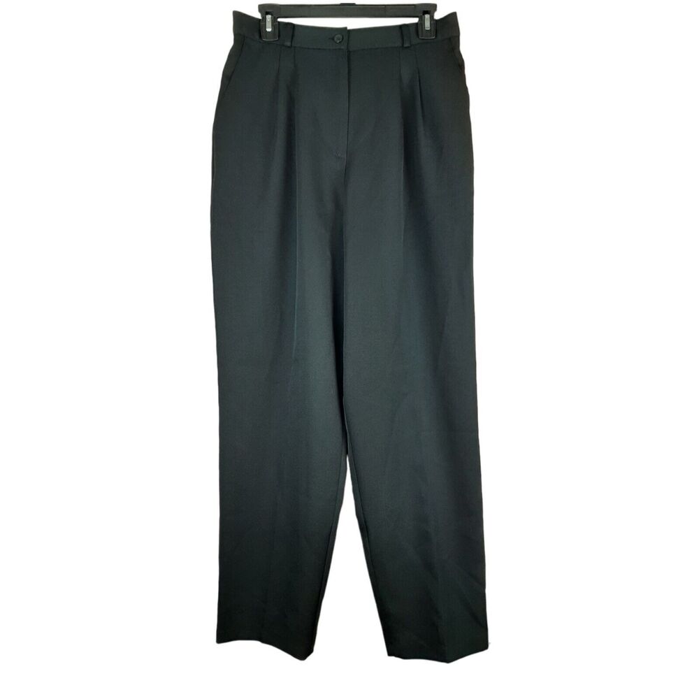 Briggs New York Women Black Pants High Rise Elastic Sides USA Plus Size 16